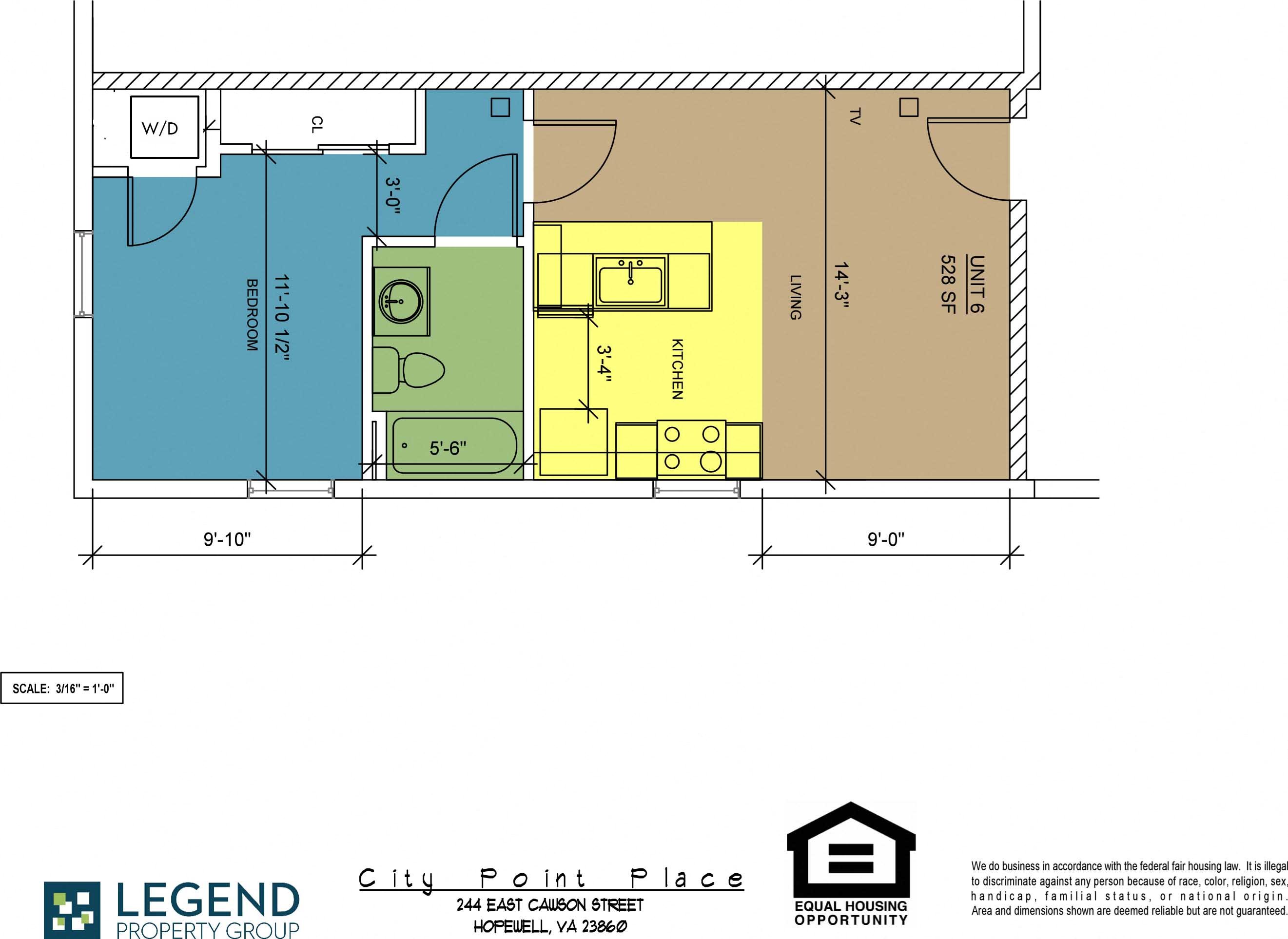 Floorplan City Point Place Unit 6 Floorplan City Point Place Unit 6